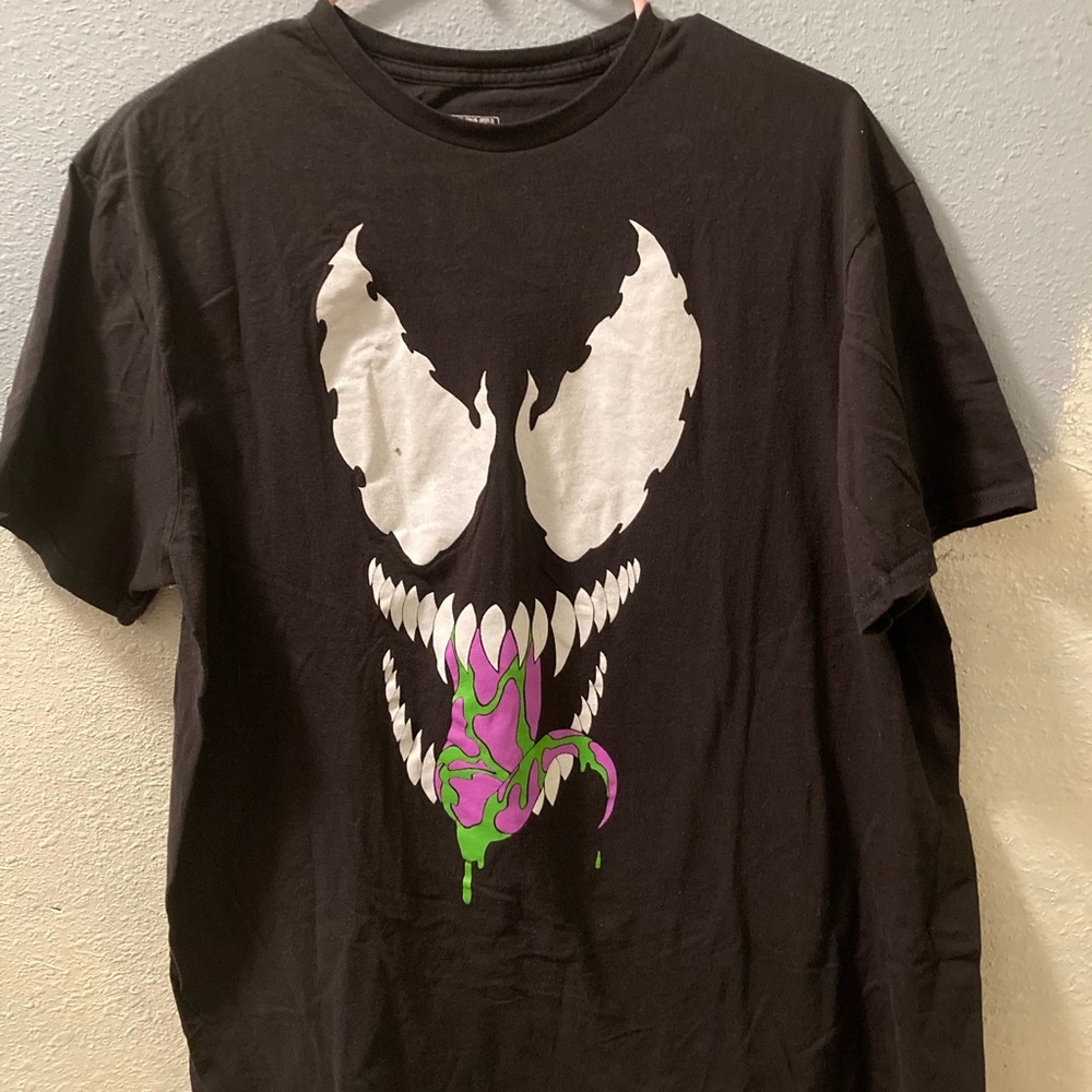 Marvel Black Tee with Venom Graphic